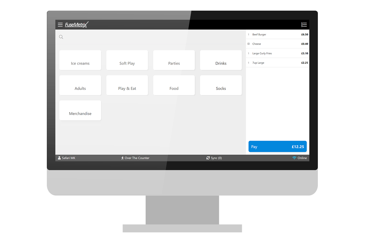 Laptop displaying ePOS system created by FuseMetrix